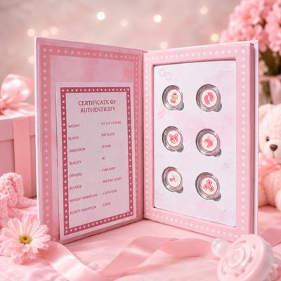 It's a Girl  6gm  999 silver coin gifting hamper with 6 coin set 
